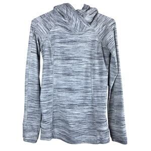 Lululemon Think Fast Hoodie Pullover 4 Space Dye Blk White Multi Silverspoon